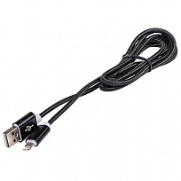 Кабель USB - Lightning 3.0А 1,5м  SKYWAY Черный в коробке